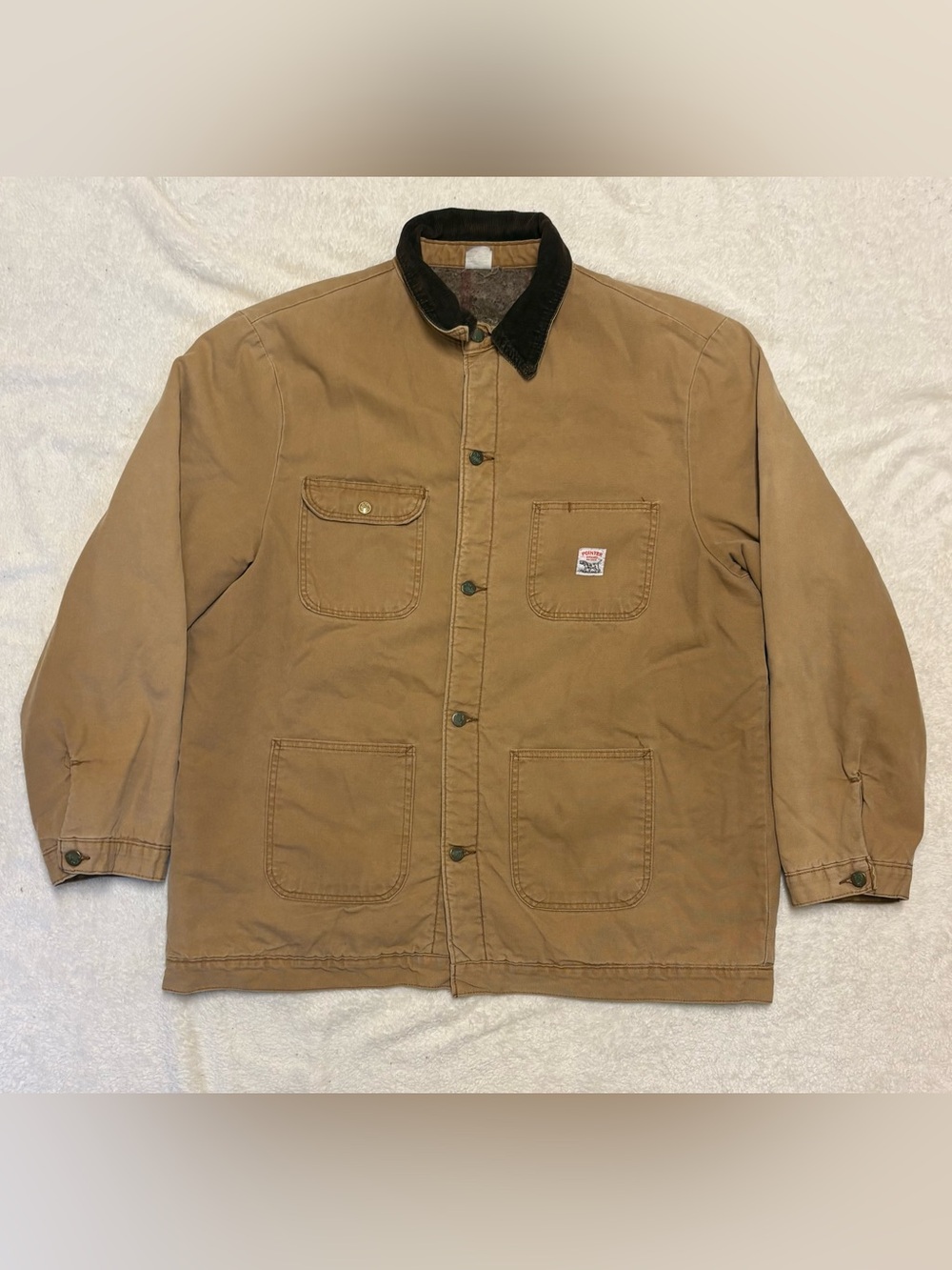 Vtg Pointer Brand Jacket Chore Field Ranch Blanket Lined USA Coat Mens XL Canvas